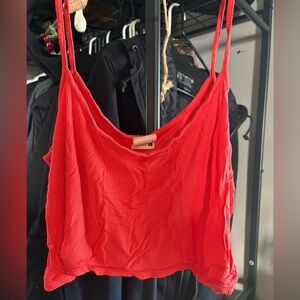 🌻2/$20 Coral Red Cropped Tank Top by Full Tilt